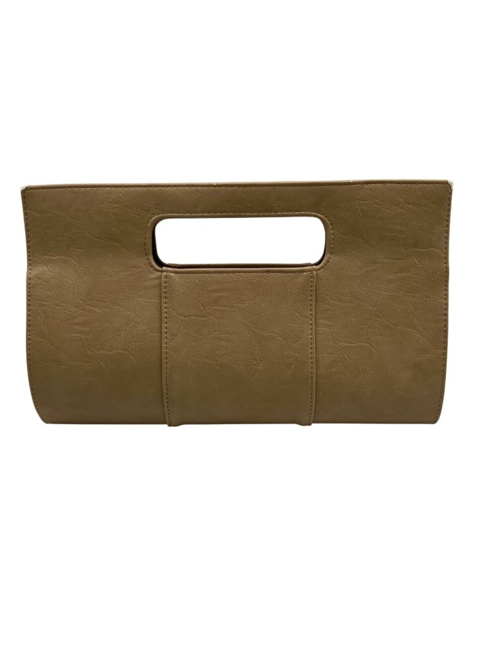 Unbranded Tan Faux Leather Clutch Bag